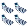 Adjustable Lightweight Beach Sunbathing Lounger Chair with Breathable Quick-Dry Fabric and Durable Aluminum Frame 4 Pack 1
