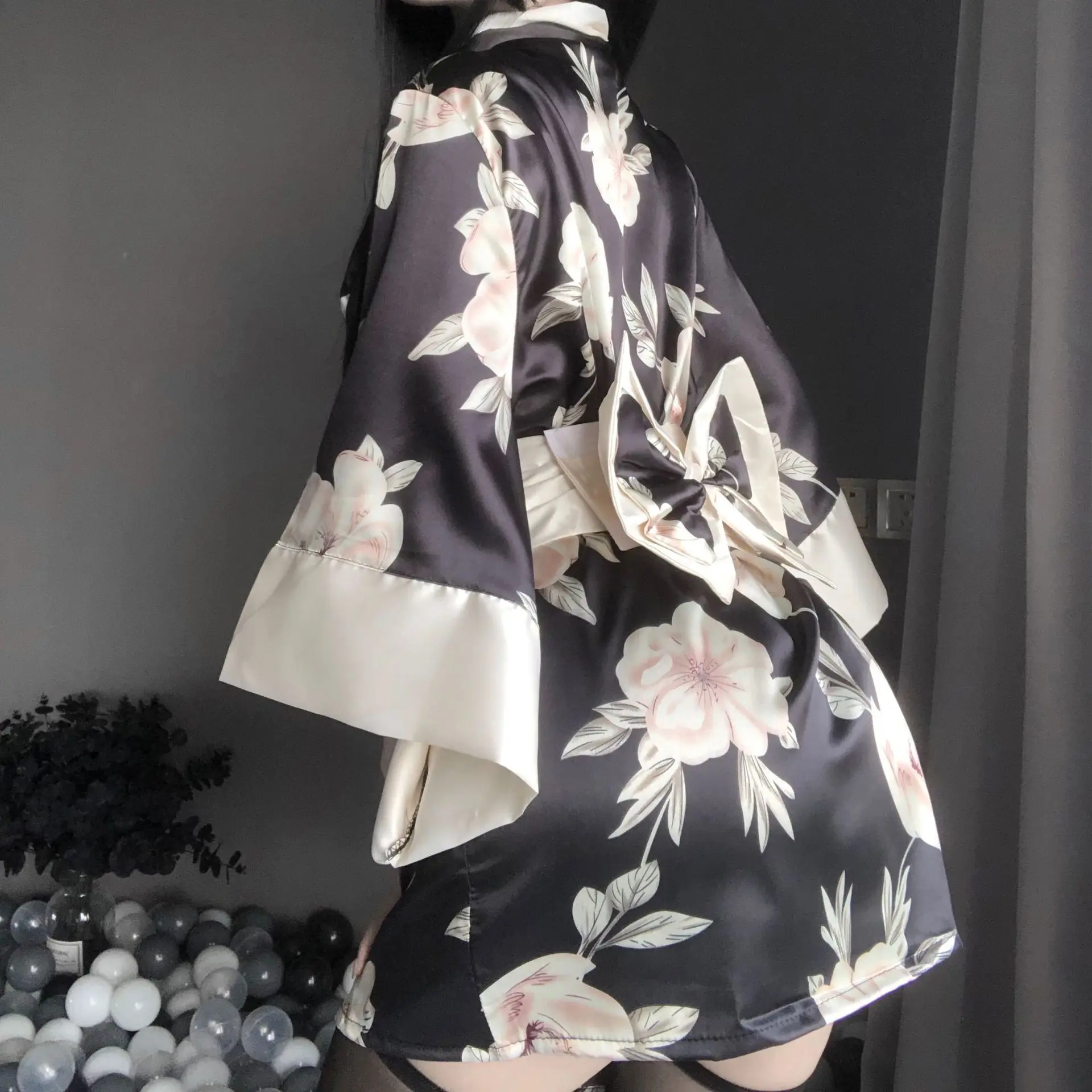 Kimono japonais pour femmes, Sexy, imprimé Floral, Cardigan traditionnel, chemisier asiatique, robe Cosplay, Haori Geisha Yukata