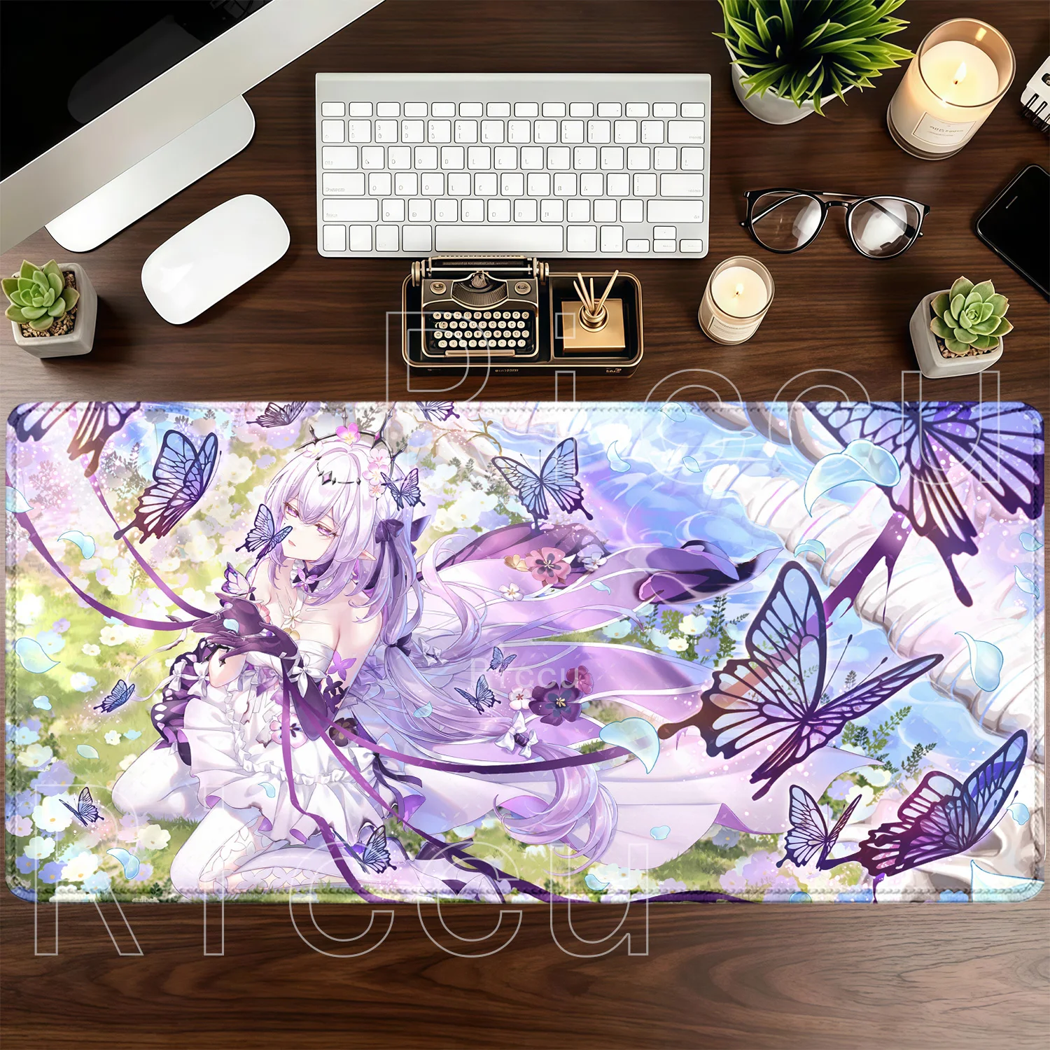 Anime Sexy Girl Large Gaming Mouse Pad with Nonslip Base - HD Printed Desk Mat