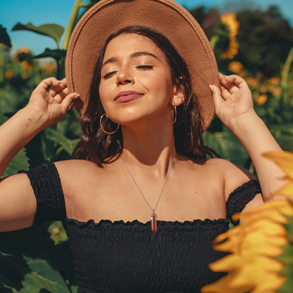 Natural Stone Pendant Synthetic Gemstone Pendants for Women Necklace DIY with Blue Lampwork Evil Eye Charms Jewelry Making Kits