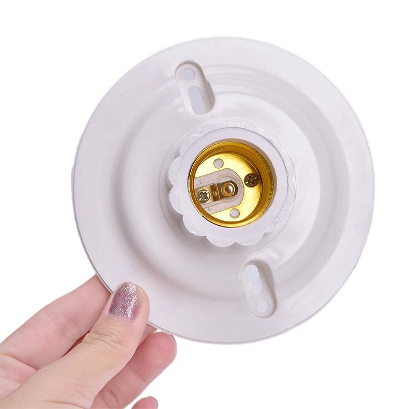 Description Picture 3 of itemE27 LED Light Bulb Holder Round Socket E27 Base Hanging Lamp Socket Screw Base