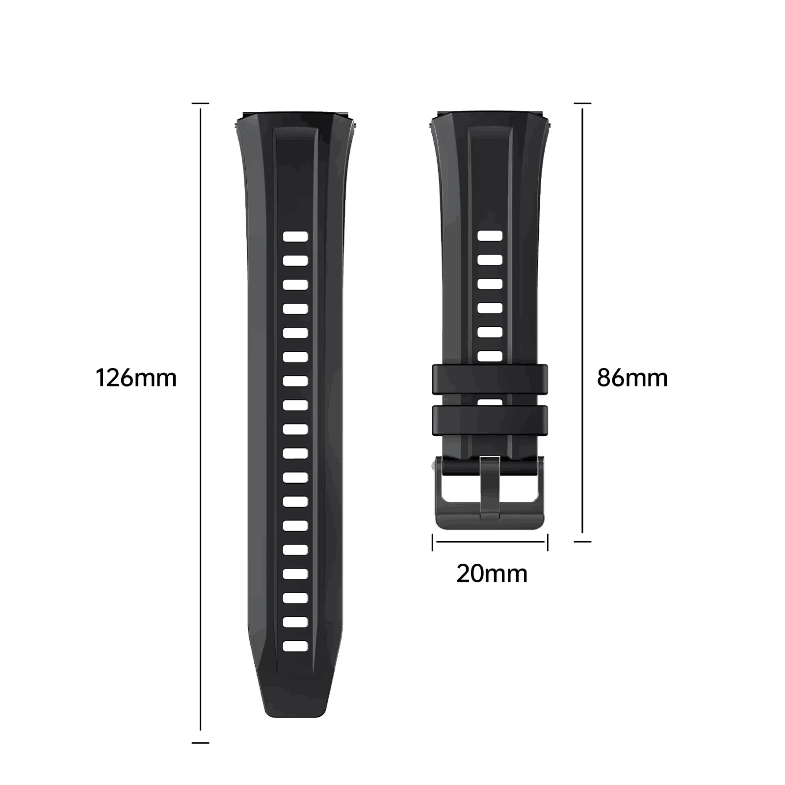 Enhanced Silicone Sport Strap for 46mm Smartwatch – Premium Accessory Bracelet for Active Lifestyles