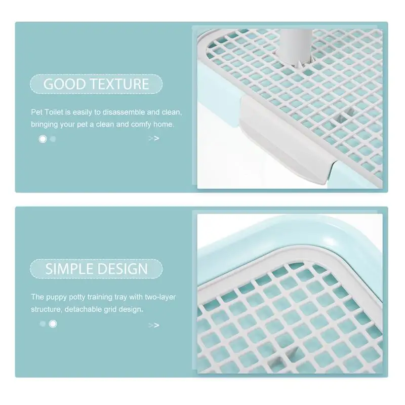 Puppy Toilet Anti-Slid Training Pee Pad Plastic Mesh Dog Toilet Dog Potty Tray Pet Indoor Potty 49x37x15cm 1pc pet potty tray