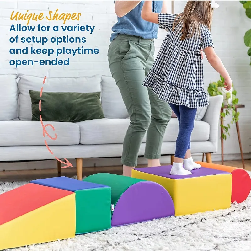 Indoor Soft Foam Climbing Blocks Toddler Soft Play Equipment Block Set Softzone Climb and Crawl Activity Play Toy