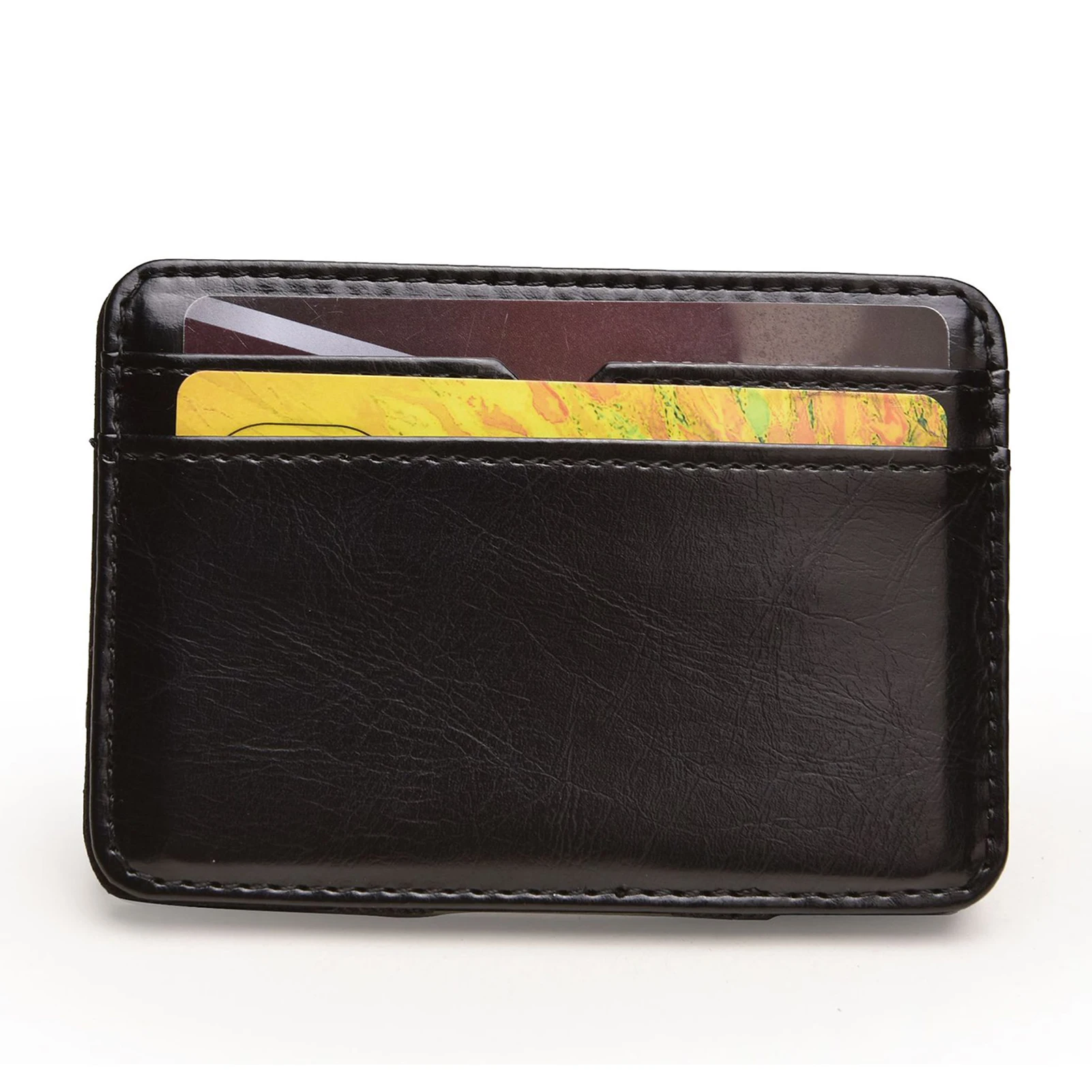 

Men's PU Leather Mini Small Magic Wallet Money Cash Card Holder Birthday Gift For Father Boyfriend Super Thin