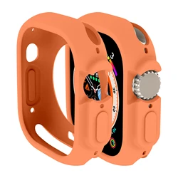 Candy-Colored TPU Protective Bumper for Smartwatch 49mm - Vibrant Accessories Collection (Orange)