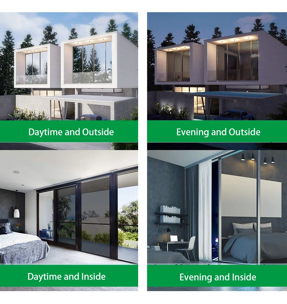 Window Film 2/3/5 Meter One-way Mirror Vinyl Glass Self-adhesive Reflective Solar Privacy Heat Control for Home