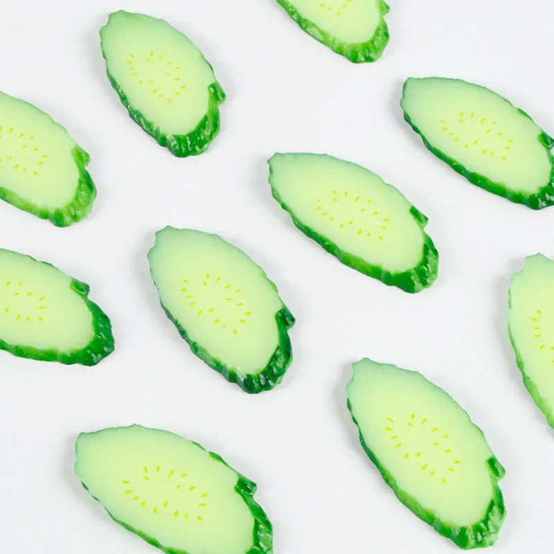 Simulation Cucumber Fake Vegetable Fruit Artificial Cucumber Slices Home Decoration Kitchen Photography Props Fake Food