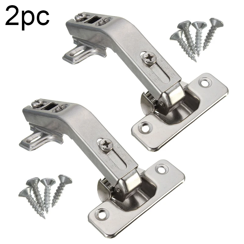 2pcs 135 Degree Door Hinges Corner Cabinet Door Hinges Combination  Plate Screws Set Kitchen Cupboard Furniture Hinges Hardware