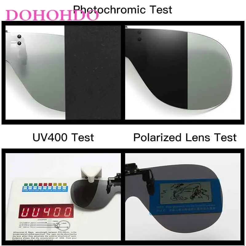 Vintage hommes rabattable Clip sur lunettes de soleil polarisées photochromique jaune lentille nuit conduite lunettes femme lunettes Gafas_voghion.com