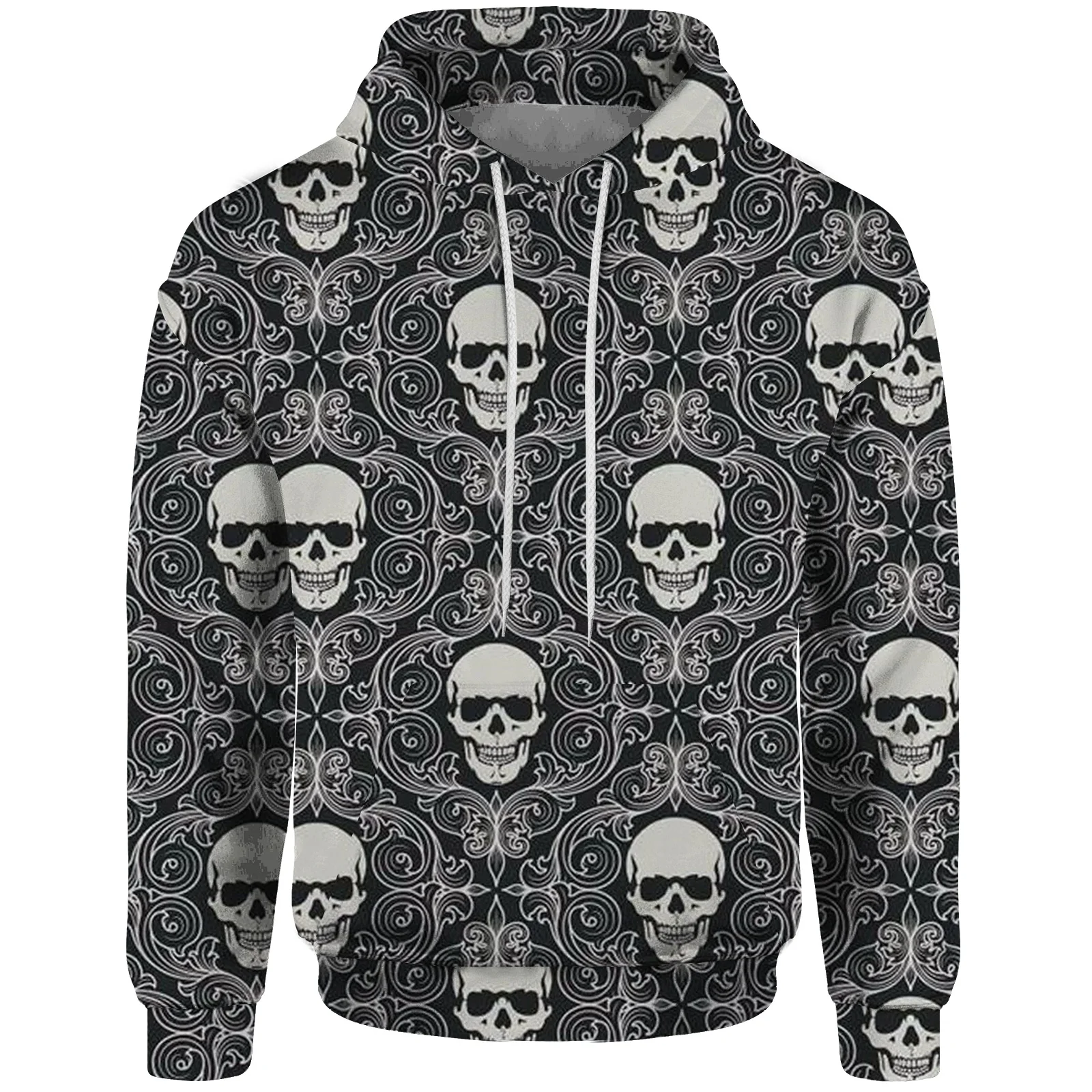 thumbnail image 1 of Sudadera con estampado de fantasma de monstruo personalizada, ropa para hombre, sudaderas de moda modernas para hombres, camisa con capucha de movimiento cómoda, 1 of 5