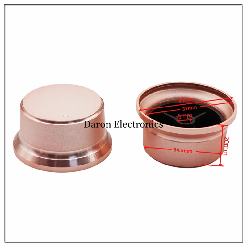 Aluminum cap knob 40*20 Instrumentation audio equipment rotary adjustment cap plum shaft half-shaft 6mm Potentiometer knob