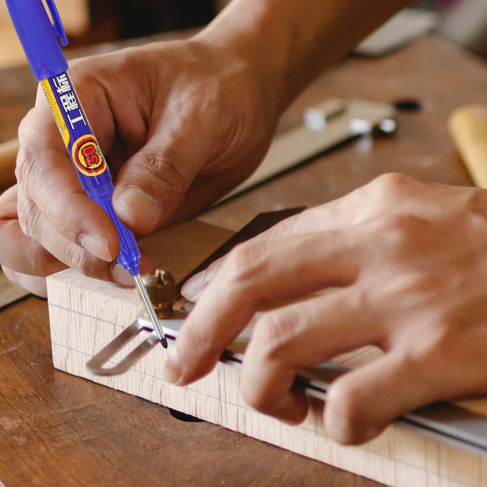 4Pcs 다기능 딥홀 마커 펜 자동차 하드웨어 드릴링 가구 조립을 위한 휴대용 정밀 스크라이버