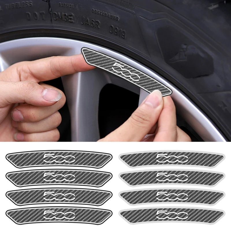 4Pcs Car Badge Cerchi Ruota Brow Decal 3D Trim Sticker Per Fiat Astra 500 Grande Bravo Punto Panda Ducato Tipo Stilo Freemont