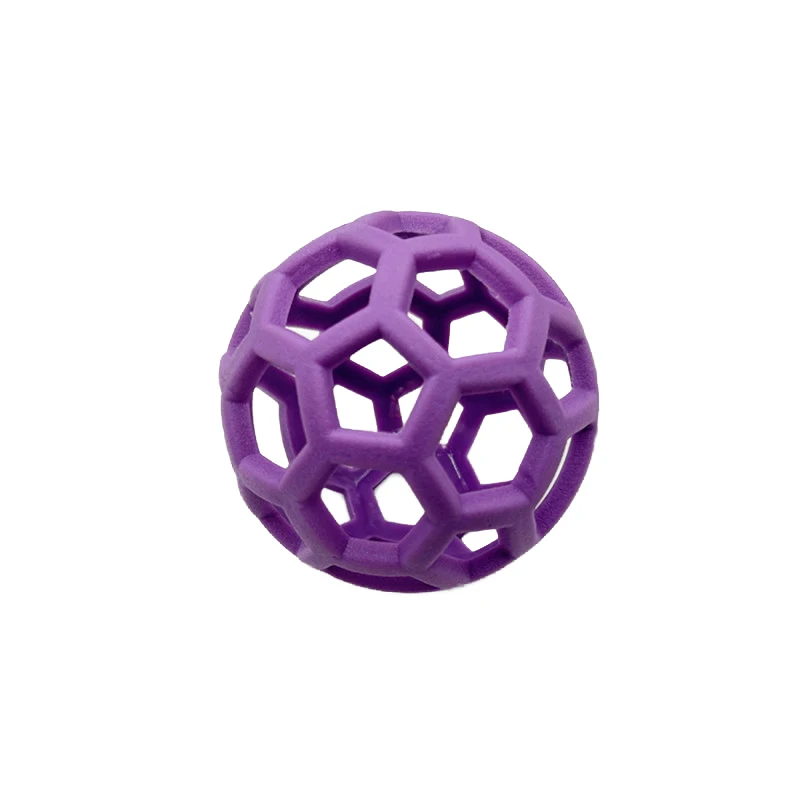 Natural Rubber Chew Toy Dog 、Geometric Safety Ball Pet Interactive Balls Puppy Training Playing Teeth Cleaning Hollow Toys 4