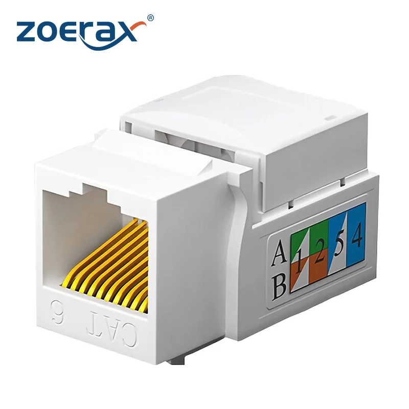 Keystone Jack Acoplador de Rede Ethernet Wall Jack 10 Pack Cat5e Cat6 Zoerax-rj45