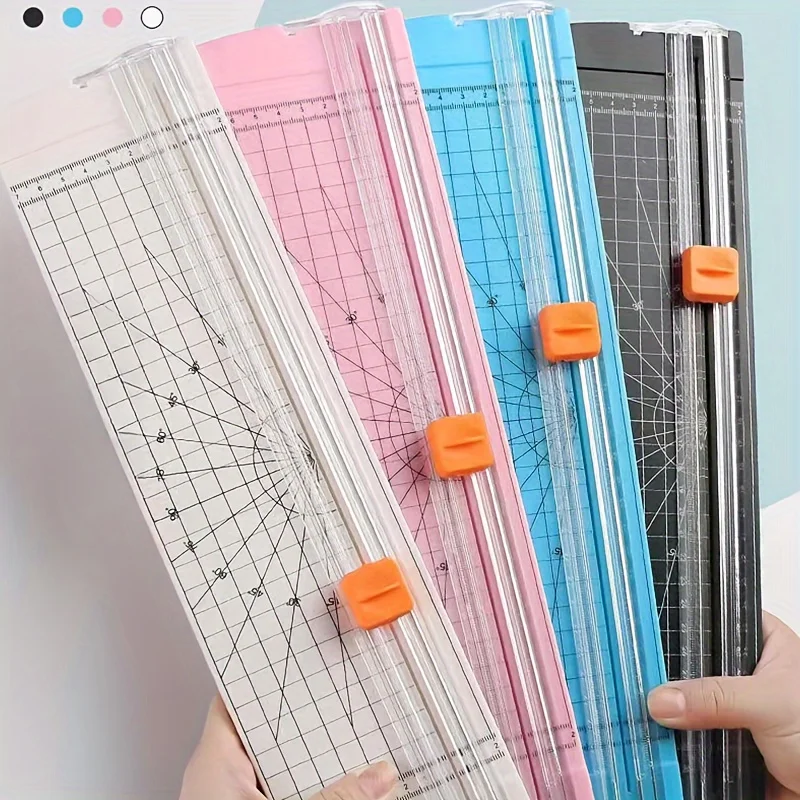 1 Portable Bidirectional Paper Cutter, Dual-Direction Cutting, Easy to Use, Integrated Structure, Prevents Injury to Hands, Suitable for Cutting Notebooks, Drawing Paper, Cardstock, and Other Papers