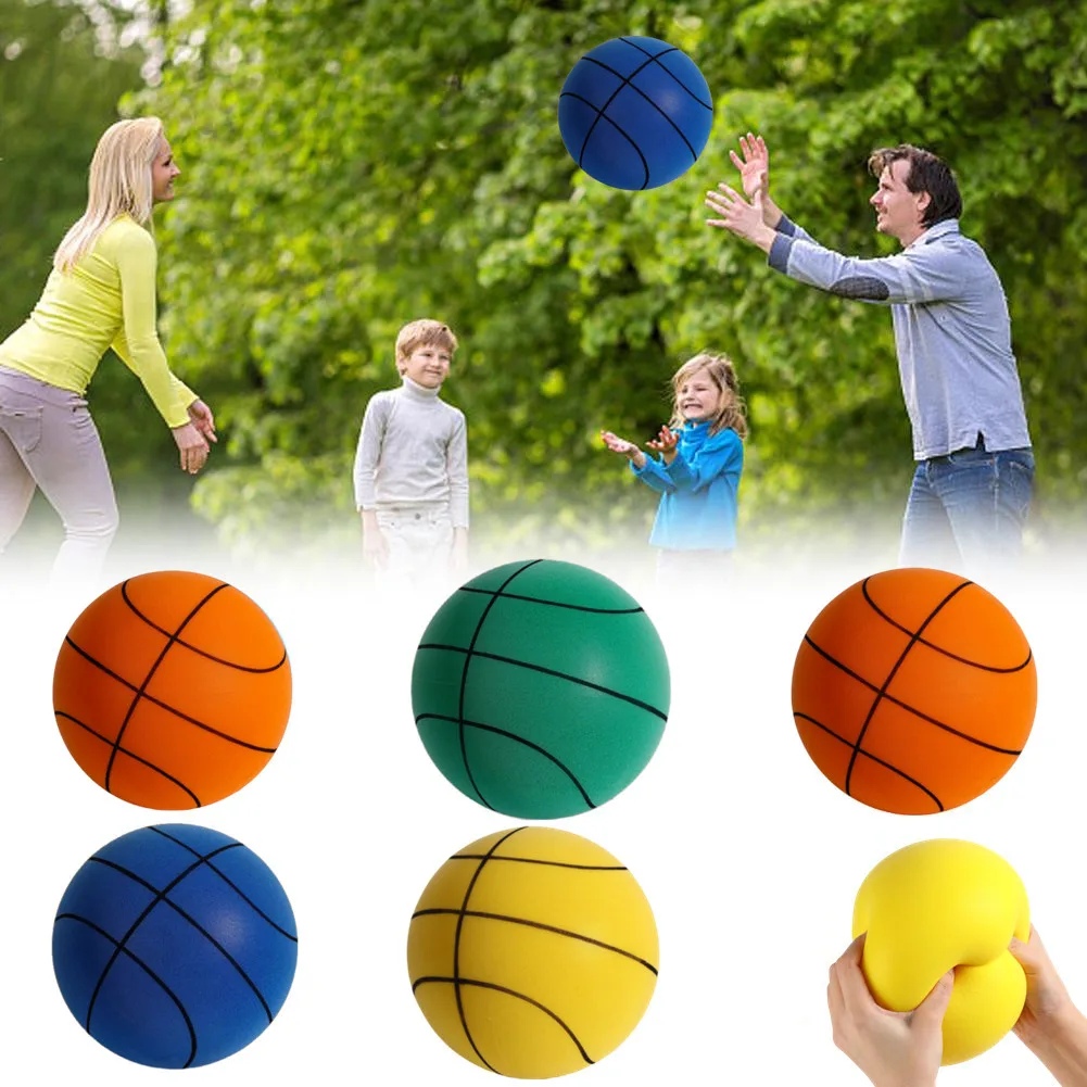 18CM Bouncing Mute Ball Toy Indoor Silent Basketball Baby Foam Toy Silent Playground Bounce Basketball Child Sports Games Gift 2