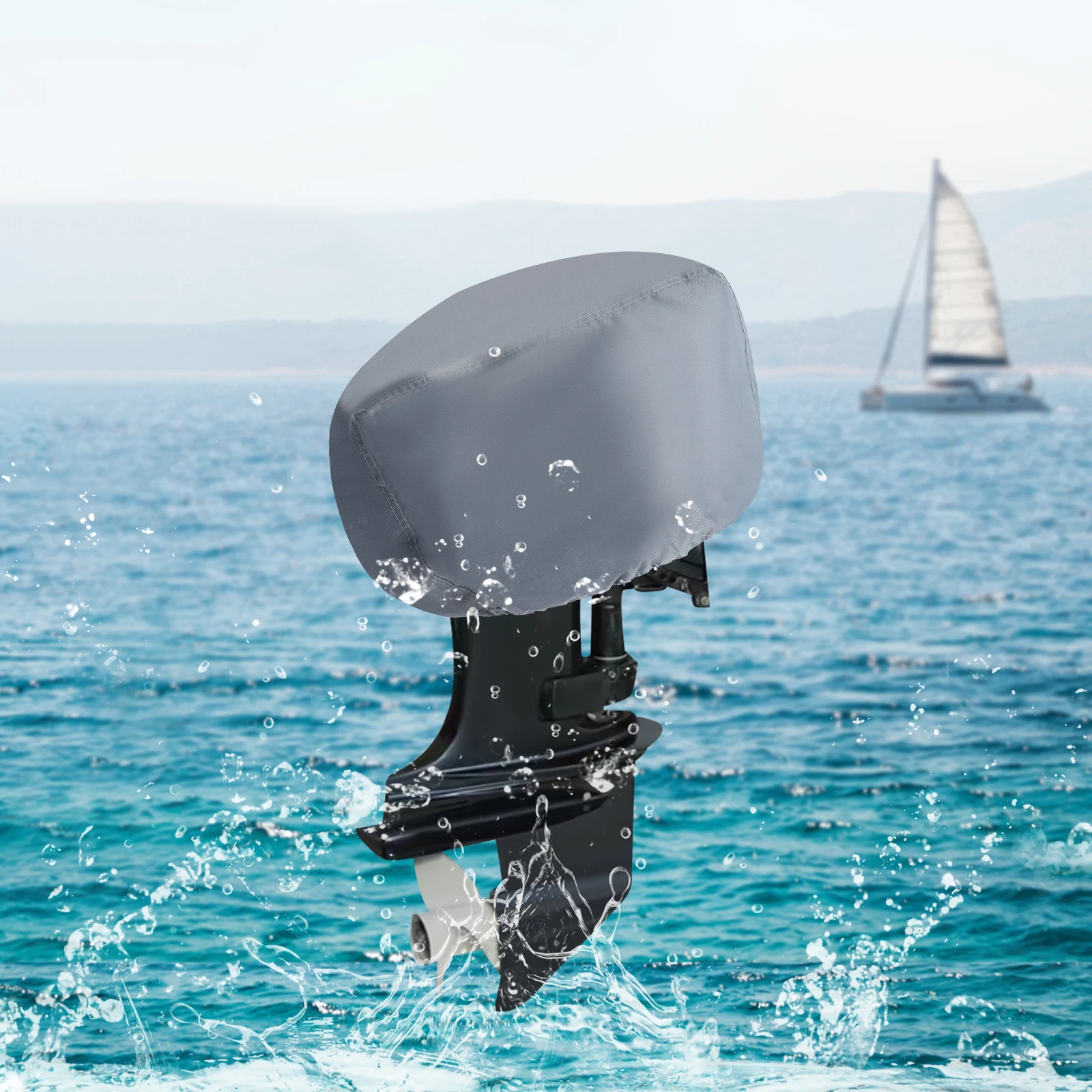 

Full Motor Cover for Outboard, Oxford Cloth, Waterproof, Anti Scratch, Rain Coat, Engine Protector, Shelter, Boat Accessories