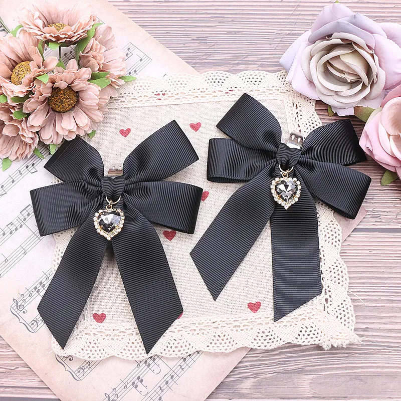 Sweet Handmade Cute Diamonds Pendant Women's Shoes Accessories Japanese All-Match Bow Shoe Clip Shoe Buckle Shoes Accessories