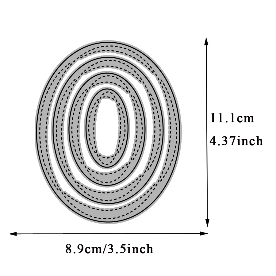 2023 AliliArts 금속 절단 다이 Wonky 스티치 타원형 diy 스크랩북 사진 앨범 장식 엠보싱 PaperCard Crafts Die