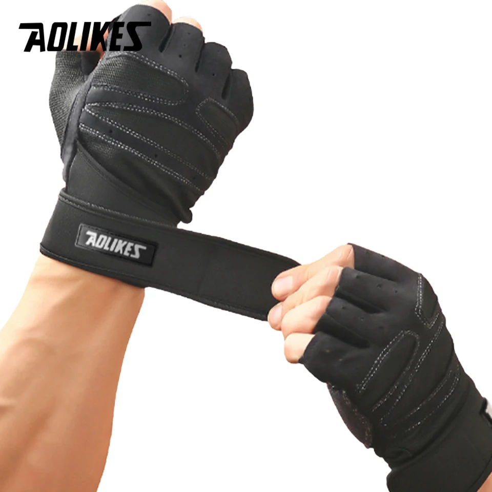 Half Finger Gym Gloves Heavyweight Sports Exercise Weight Lifting Gloves Body Building Training Sport Fitness