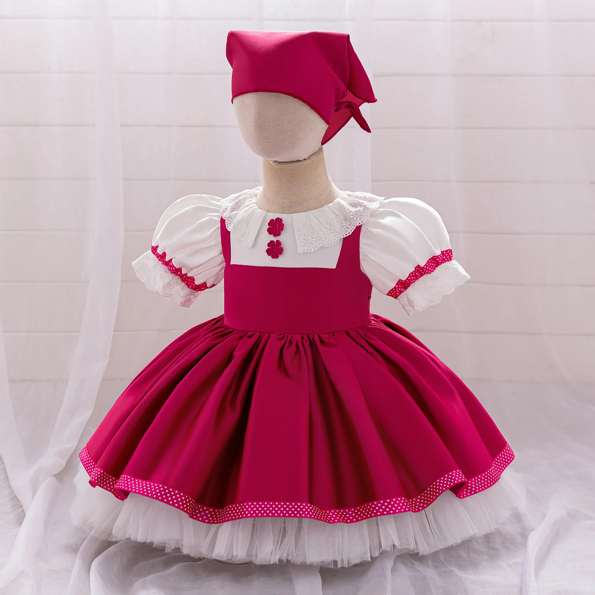 Magic Lolita masha 2pcs Toddler Masha Baby Girls Party Dress Maid Lolita 1st Birthday Princess  Prom Gown Gala Bow Wedding Bridesmaid Kids Clothing - AliExpress