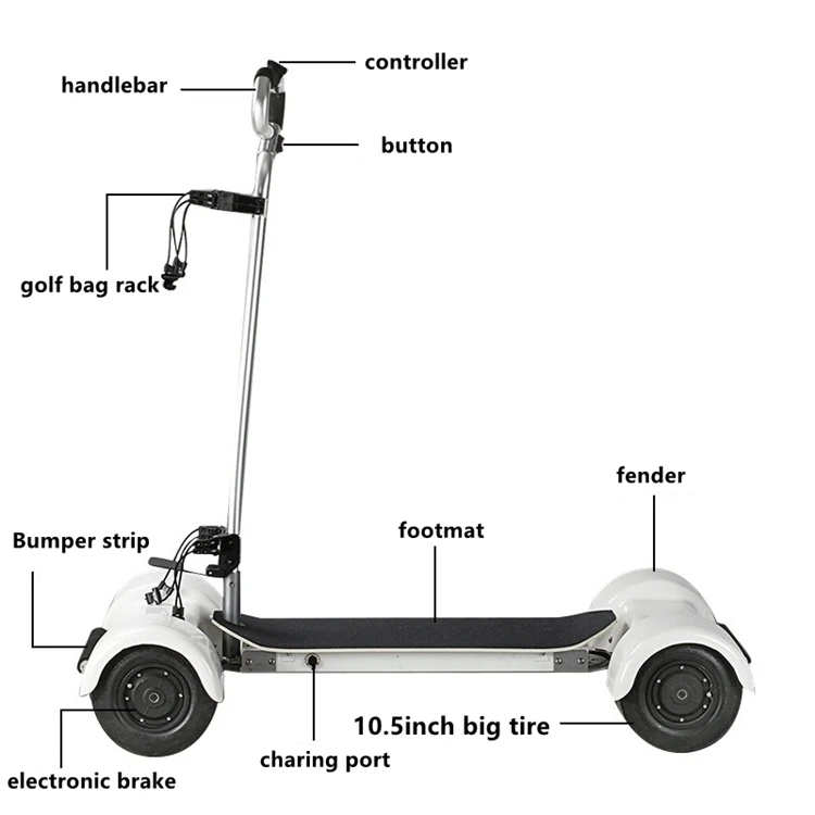 4wheel Mini Prices Electric Motorized Golf Carts Trolley Electric Mobility Scooter for Sale