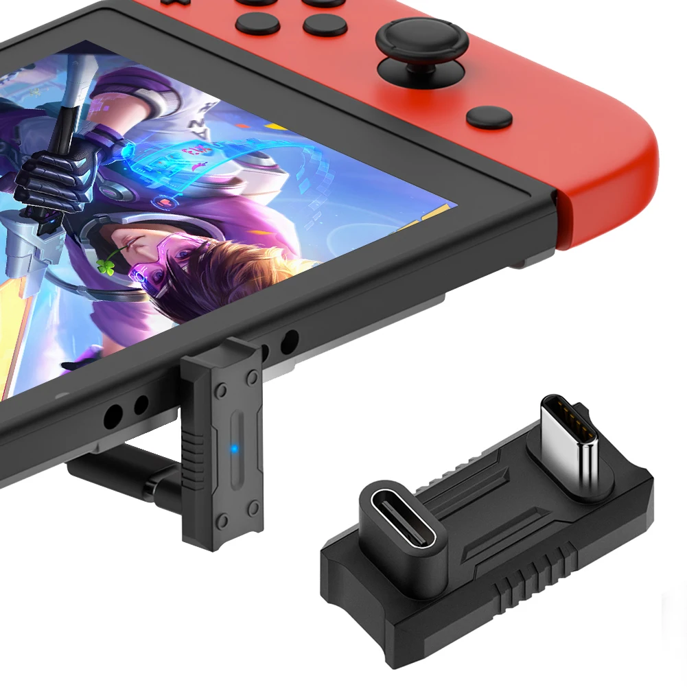 1 to 2 USB C Aapter 180 Degree Type C Aapter PD140W 20Gbps High-speed USB-C Male To USB-C Female Adapter for ASUS Rog Ally