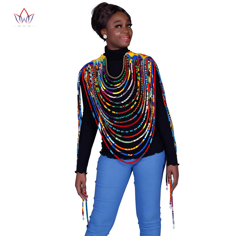 

2023 African Ankara Handmade Strap Necklaces Fashion Accessories Jewelry Gift Afircan Fabric Print Necklace Shawl Wyb774