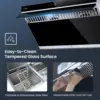 JQG9006 36" Under-Cabinet or Wall-Mount Range Hood Dual DC-Motor Slant Vent Series Motion Activate Touchscreen 4
