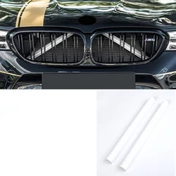 Premium Car Front Grille Trim Strips - Sleek Automotive Styling Accessories (White)