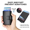 Rfid Credit Card Holder Wallets Men Black Magic Trifold Leather Slim Mini Wallet Small Money Bag Male Purses Carteira Masculina 3