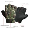 1Pair Children Cycling Gloves Half Finger Bicycle Gloves High Elastic Non-slip Bike Glove Camouflage Bike Gloves Riding Mittens 3