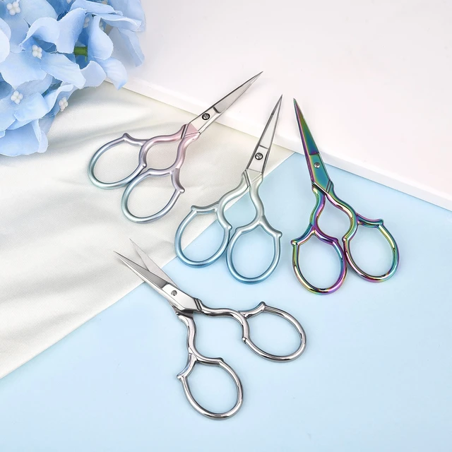 1Pc Mini Folding Keychain Scissors Small Glasses Shaped Travel