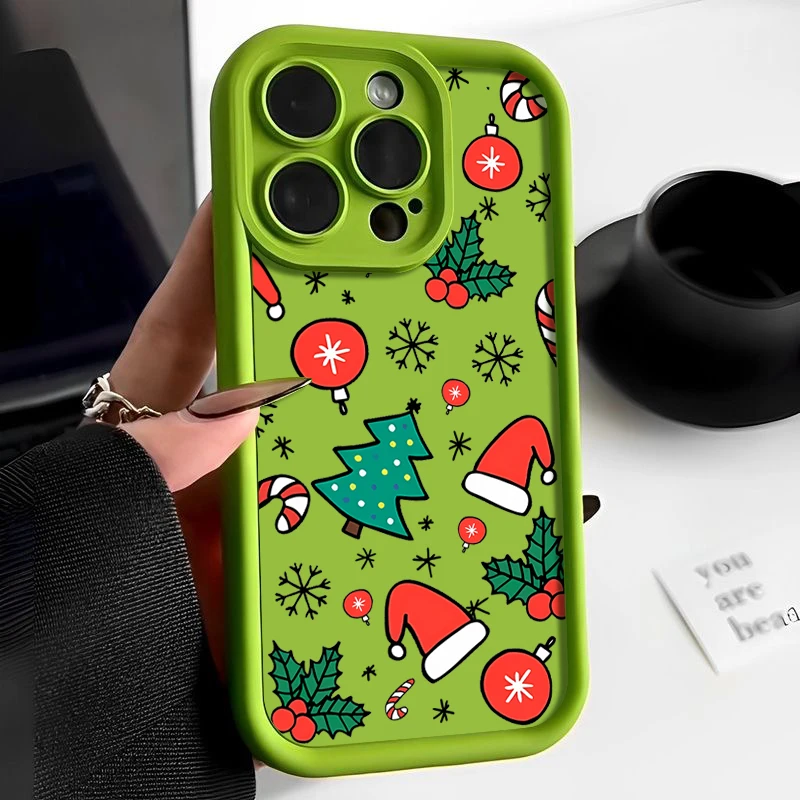 thumbnail image 1 of Funda de silicona TPU suave a prueba de golpes para iPhone, funda de Año Nuevo con sombrero de Navidad para iPhone 16, 15 Pro Max, 14 Plus, 11, 13, 12 Pro, X, XS, XR, 8, 7, 1 of 5