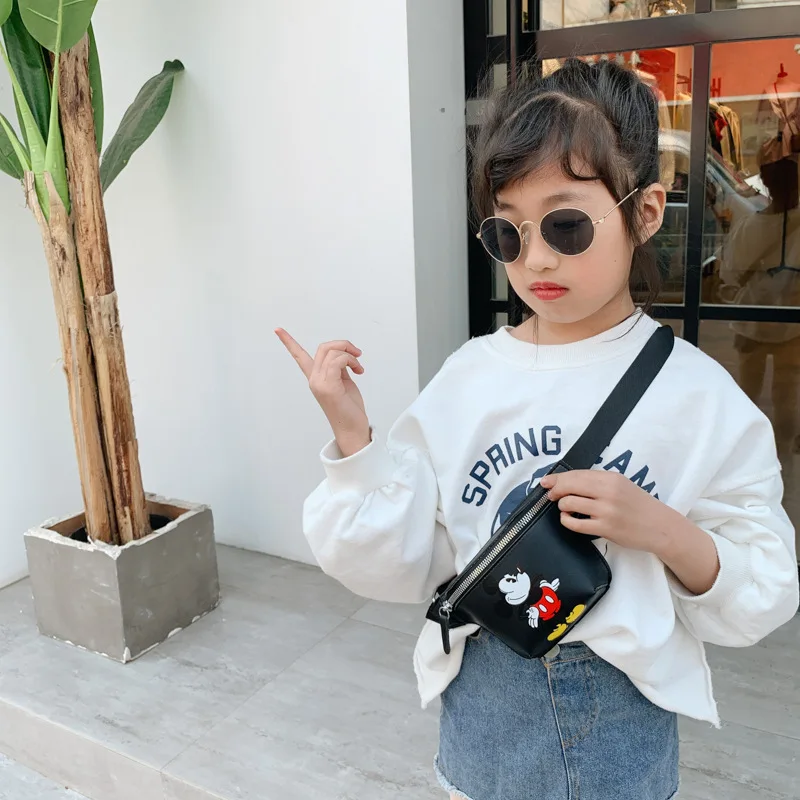 Disney pu cartoon girl boy messenger bag minnie mickey mouse shoulder bag fashion handbag coin