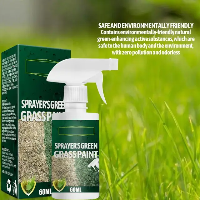 60 Ml Zöld Fűszűrő Permet Festék Javítás Fűfesték Folyékony Spray-I Környezetbarát, Gyors Hatású Gyeppermet - Image 4