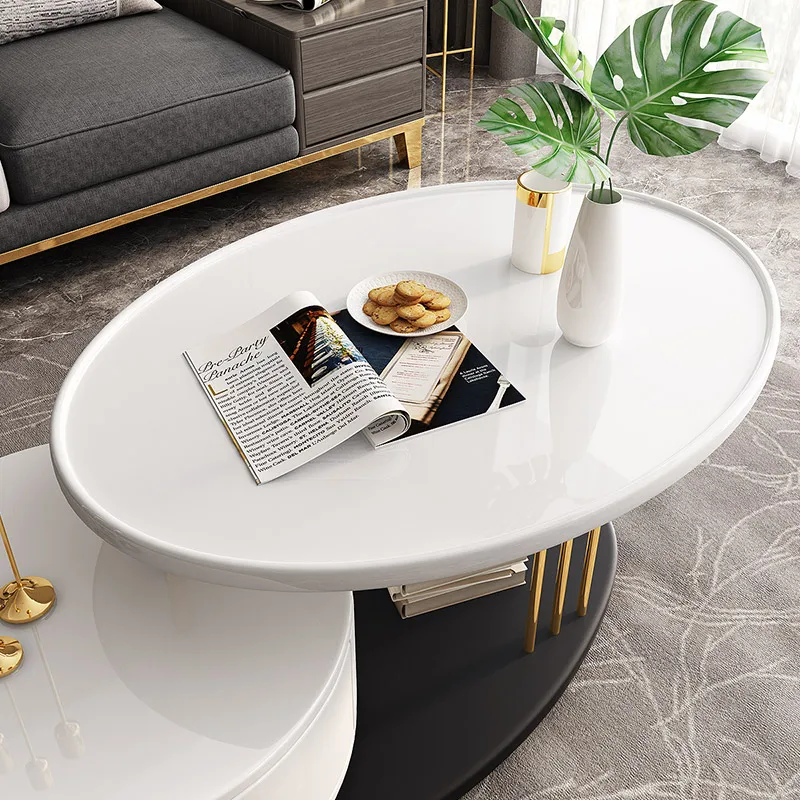 

Xl Large and Small Apartment Type Tea Table Household Nordic Mini Creative round Living Room Furniture