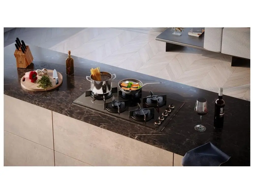 Cooktop 5 Bocas a Gás GLP Electrolux Preto Acendimento Automátic Pro Series KE5PS - Bivolt 6