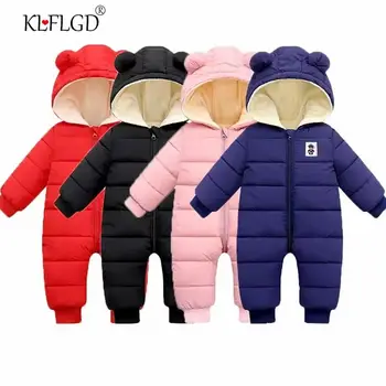 2025 Abbigliamento per bambini appena nati Inverno Neonato e bambino Tutina in cotone spesso in pile Vestiti da arrampicata con cappuccio per bambini