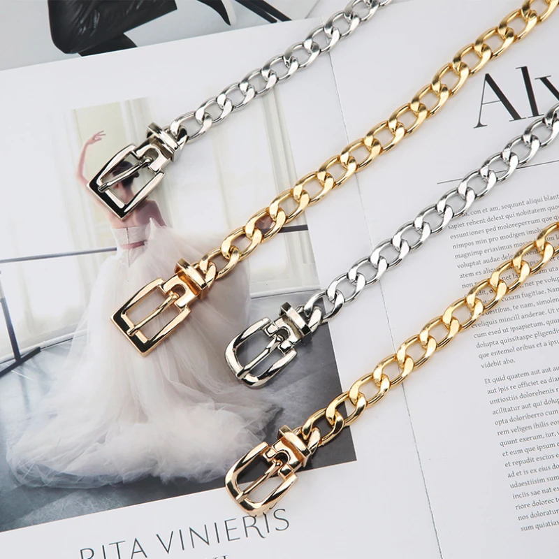 

1/4 Pcs Men and women hip-hop metal belt accessories fashion dress jeans belt decorative tide pants chain