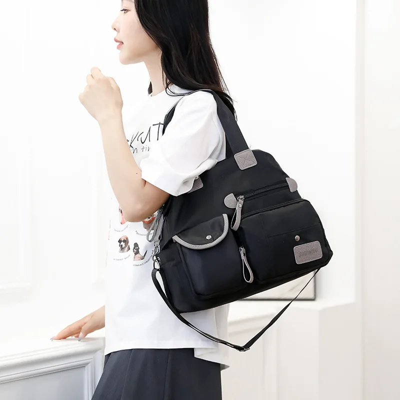 2024 Women Shoulder Bag Nylon Handbags Waterproof Crossbody Bag Large Capacity Multifunctional Tote Travel Messenger Bag