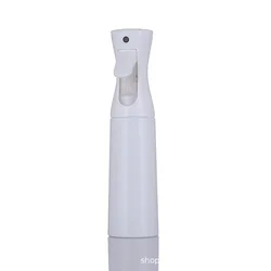 Continuous Spray Refillable Bottle for Salon, Home, and Garden Use - Fine Mist Atomizer (White)