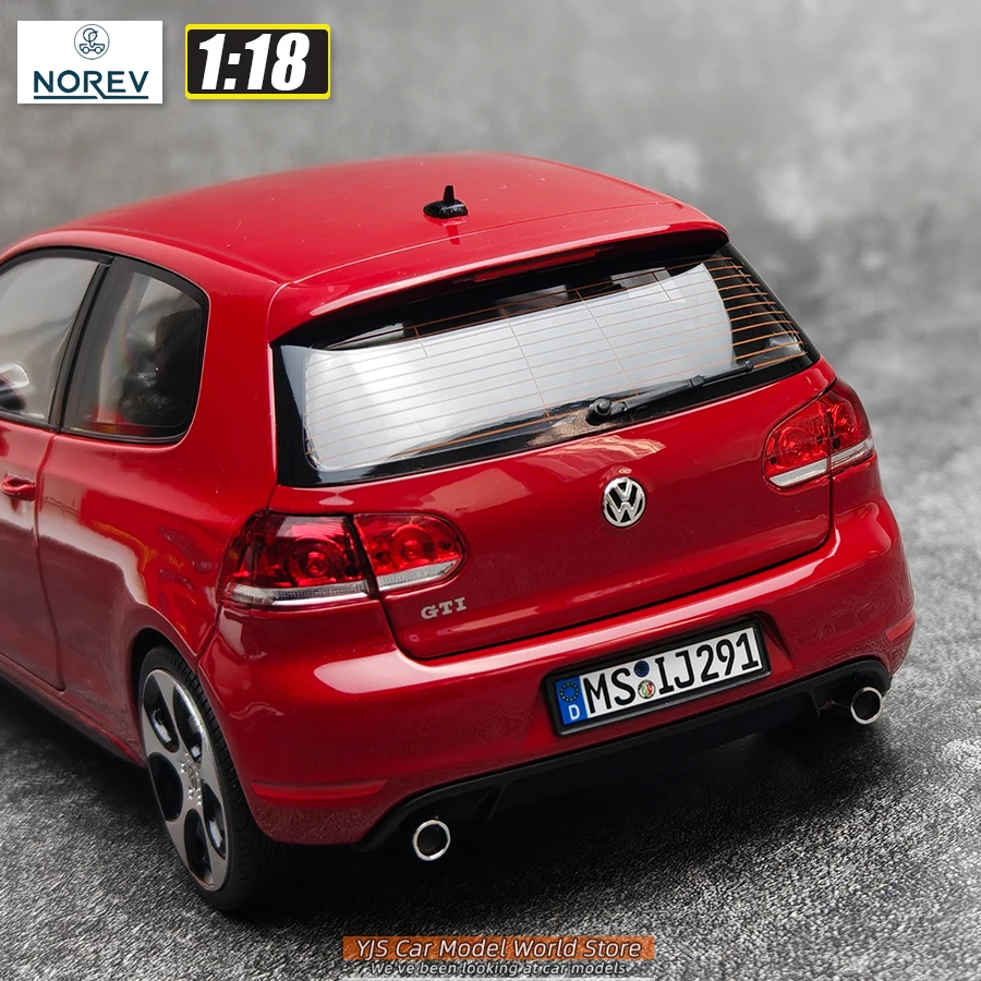노레브 다이캐스트 모델 1:18 6세대 VW 2009 골프 GTI 레드 메탈 자동차 모형 장식품 컬렉션