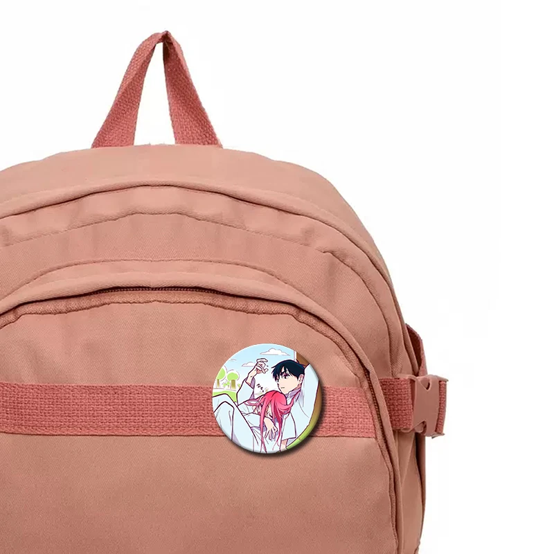 Alien Stage Round Brooch Tinplate Hyuna Sua TILL IVAN Brooches Cartoon Mizi Luka Badge Pins Backpack Hat Accessories Friend Gift