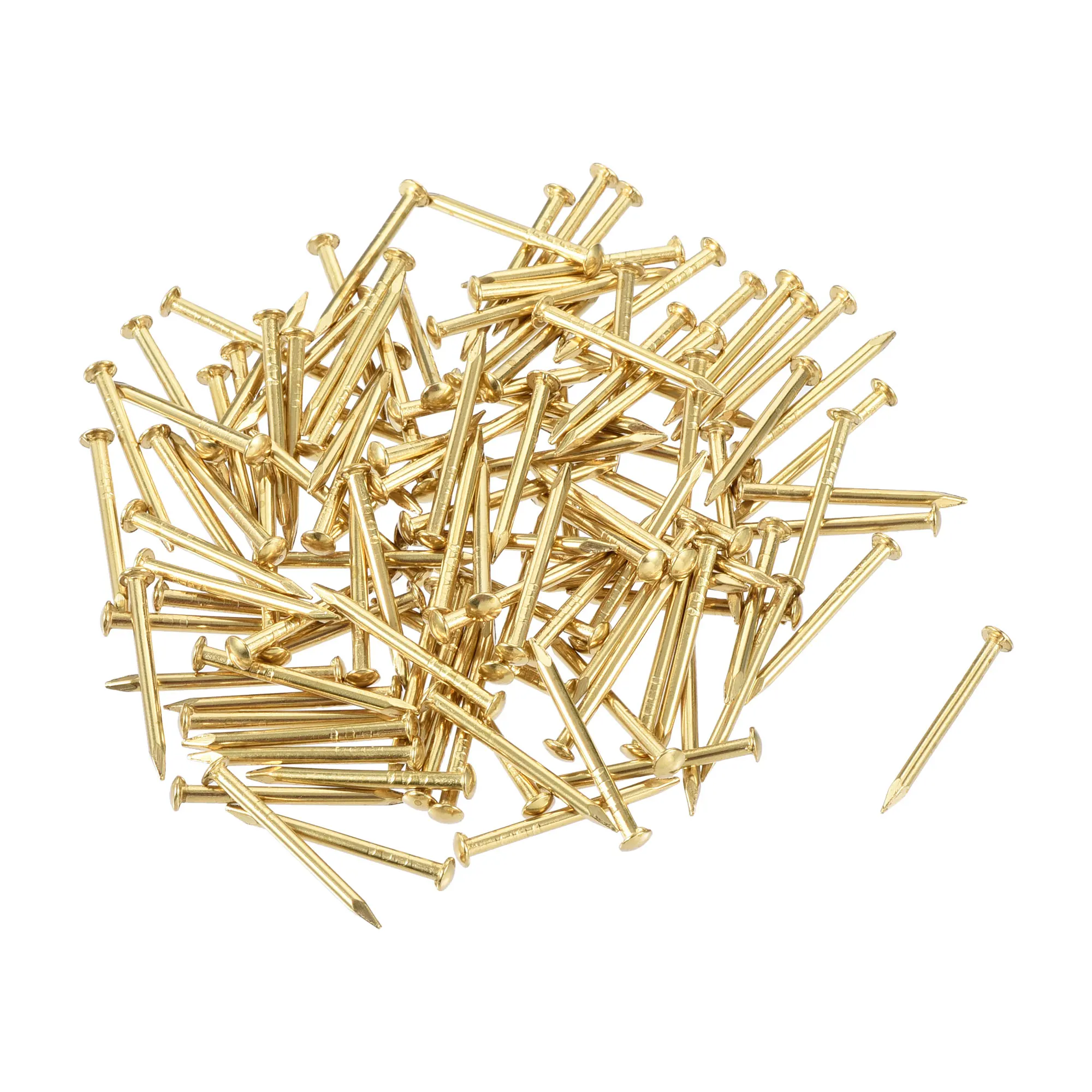 

Uxcell 120pcs Small Tiny Hardware Brass Nails 1.5mmx20mm(DxL) for DIY Wooden Boxes Accessories