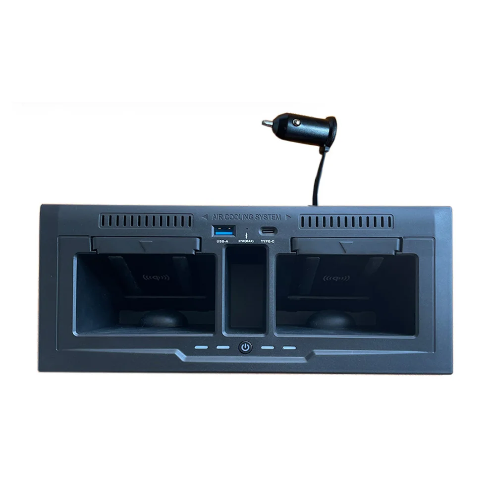 

Black Accessories For Land Rover For Defender 90 110 2020-2023 Wireless Charger 1pc 1.5A Brand New Durable 15W