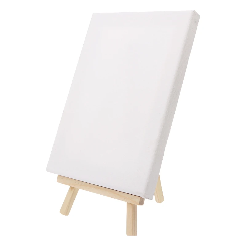 Mini Canvas and Natural Easel Set for Outdoor Landscape Drawing