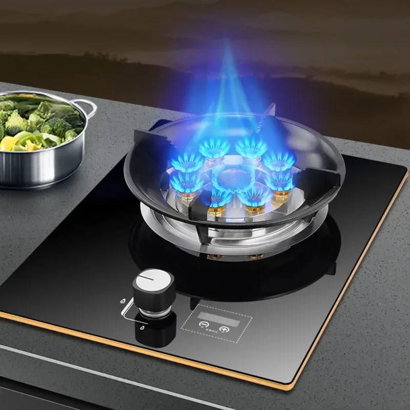 Gas stove single Gas cooktop desktop timing gas stove fierce fire stove stainless steel embedded estufas de gas para casa 2
